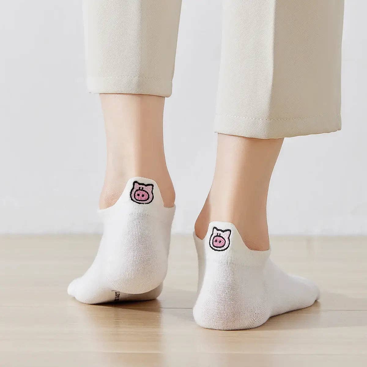 🐷 Piggy Love – Sneaker-Socken