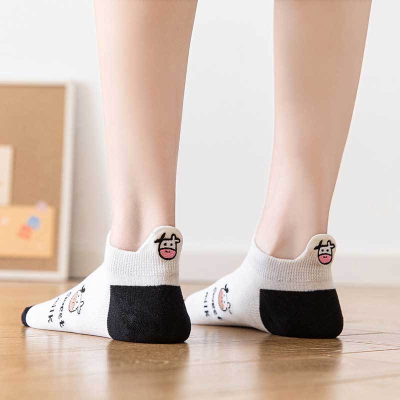 🐮 Cow Love – Sneaker-Socken