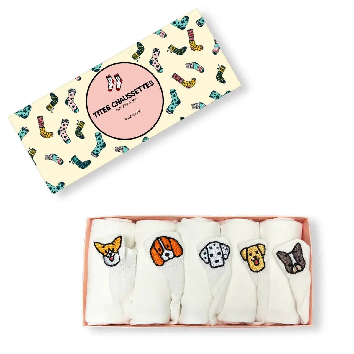 🐶 Paw Parade – 5er Socken-Set