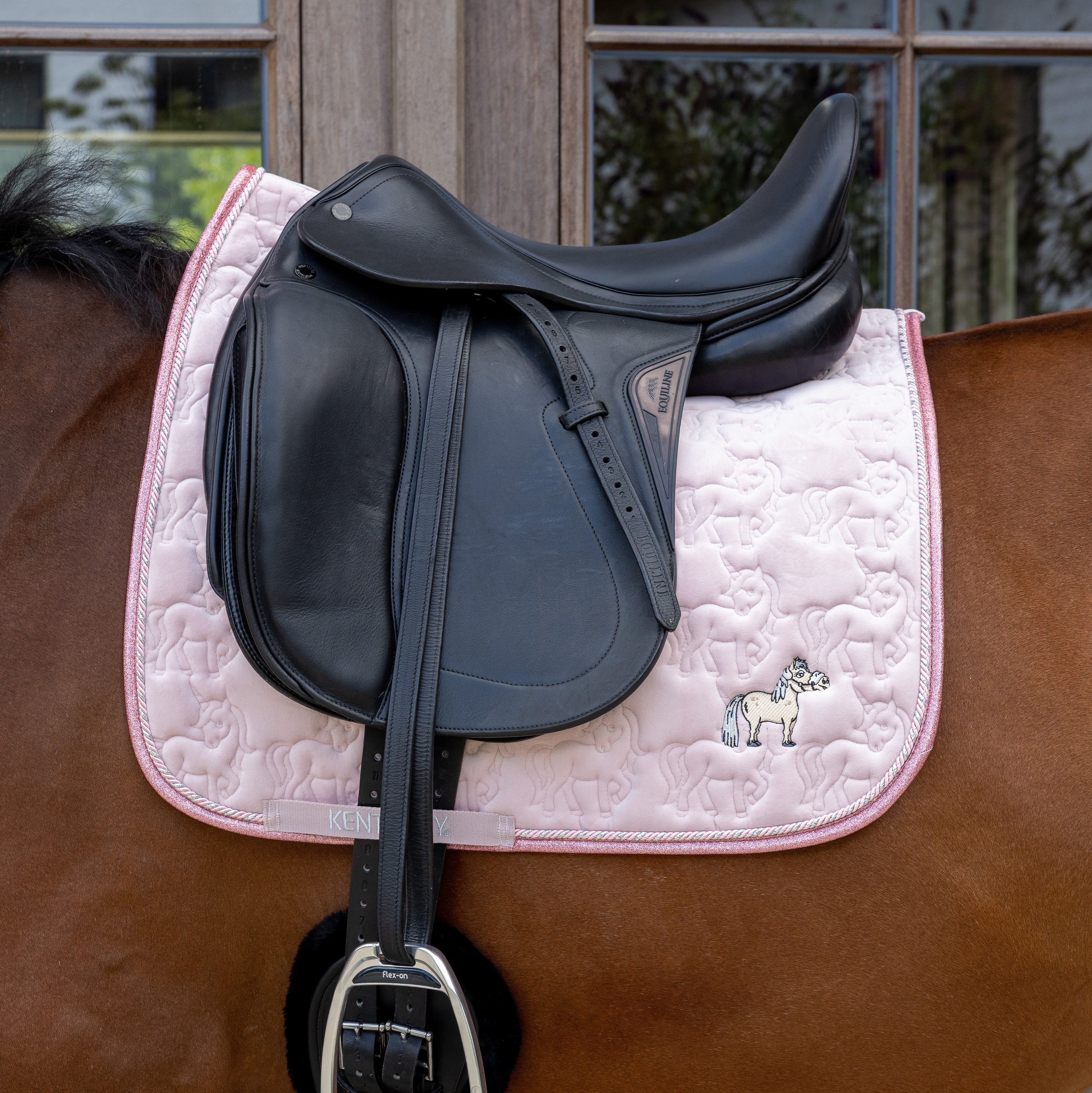 Schabracke Einhorn Glitzer Springen Hellrosa