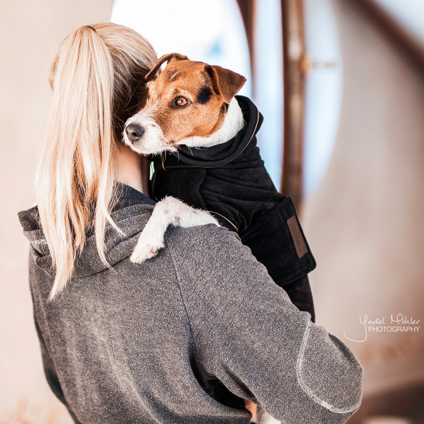 Hundemantel Towel Schwartz