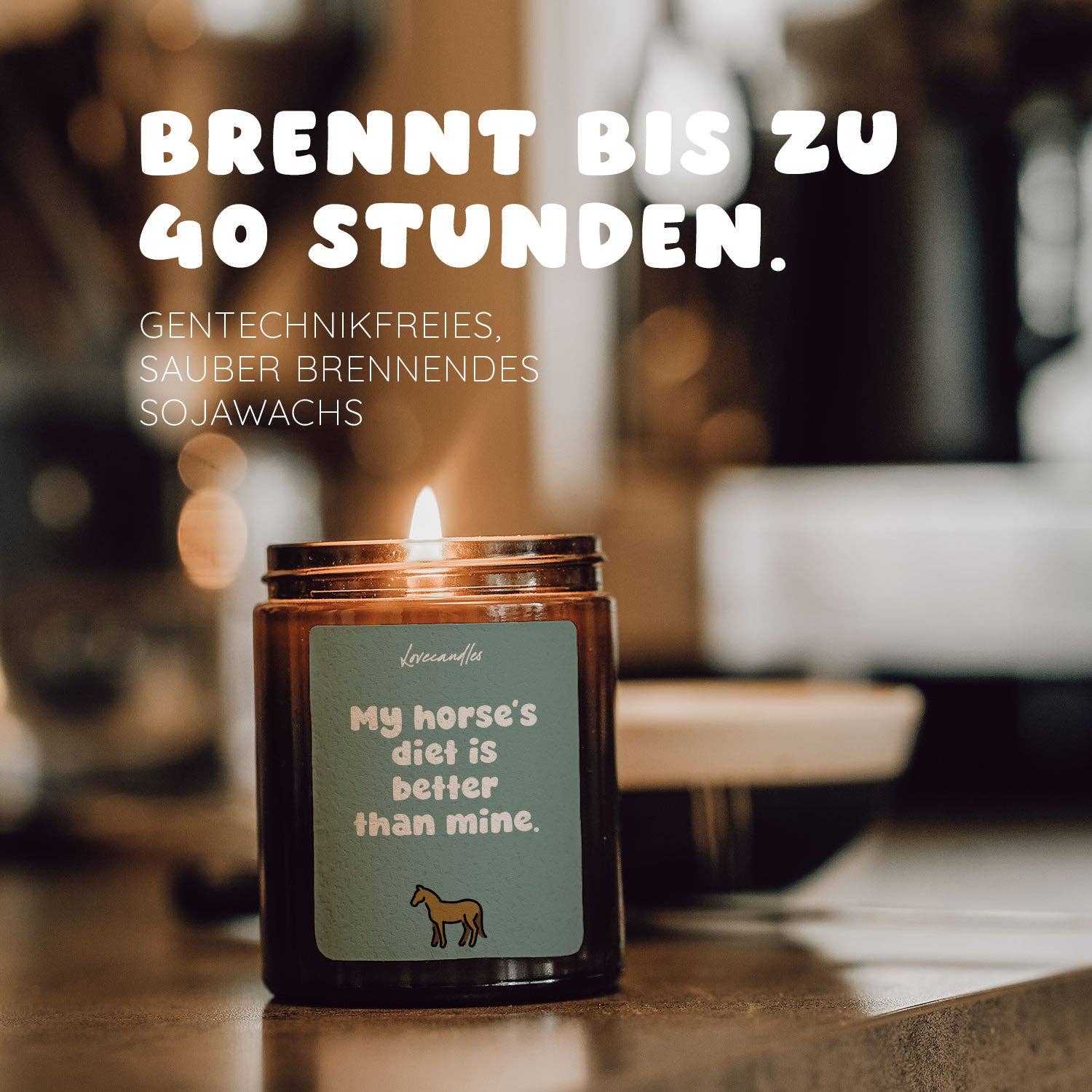 Vanille Duftkerze - My horse’s diet is better than mine