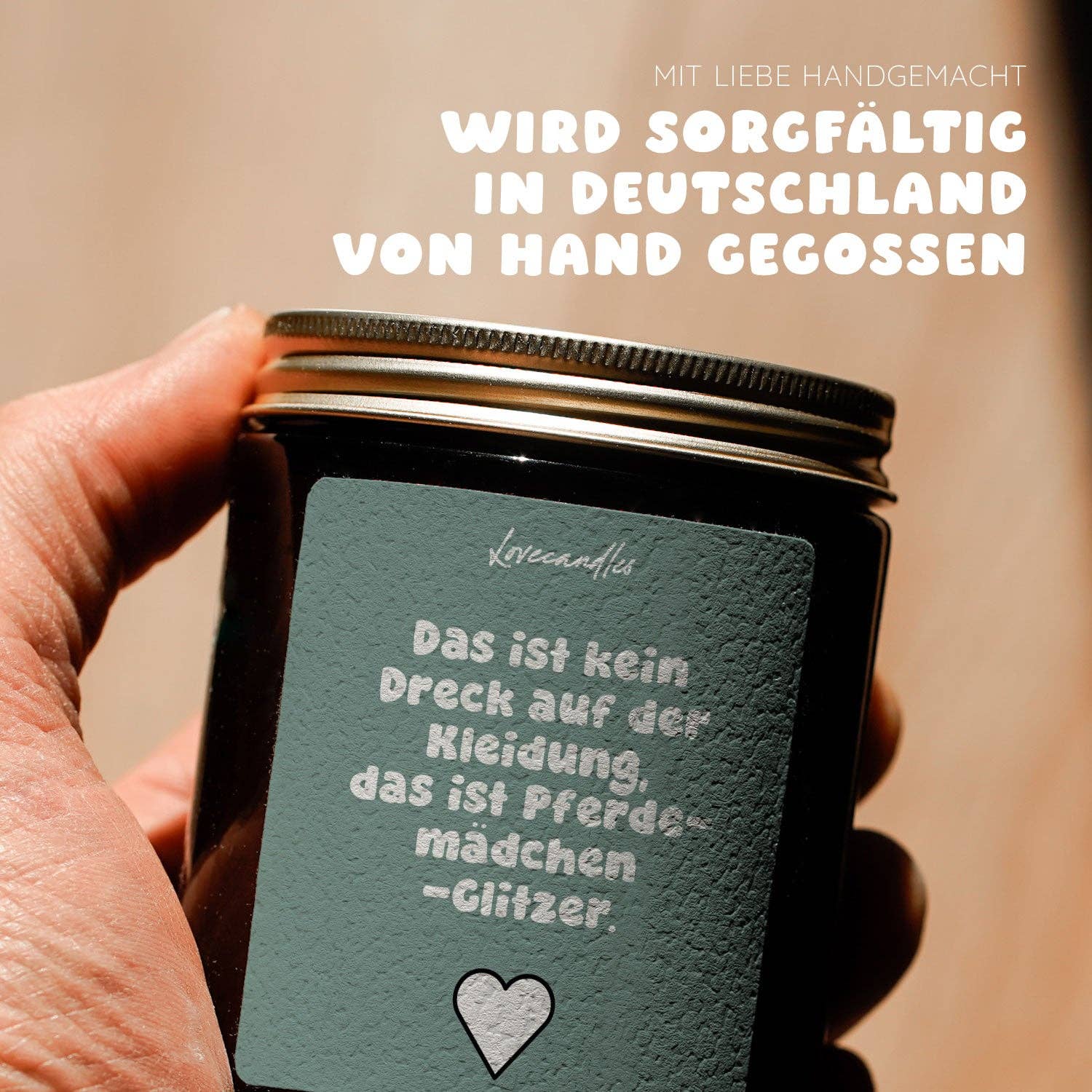 Vanille Duftkerze - Das ist kein Dreck auf der Kleidung, das ist Pferdemädchen-Glitzer