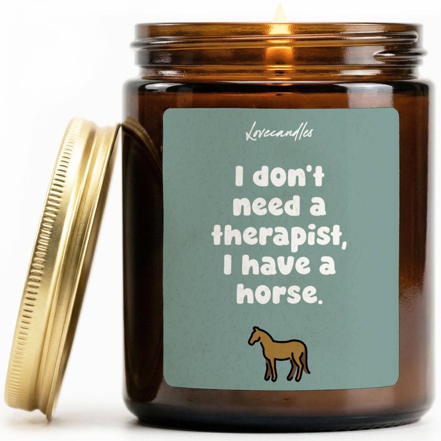 Vanille Duftkerze - I don't need a therapist, I have a horse