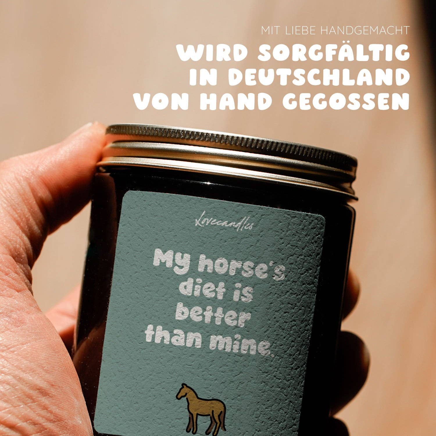 Vanille Duftkerze - My horse’s diet is better than mine