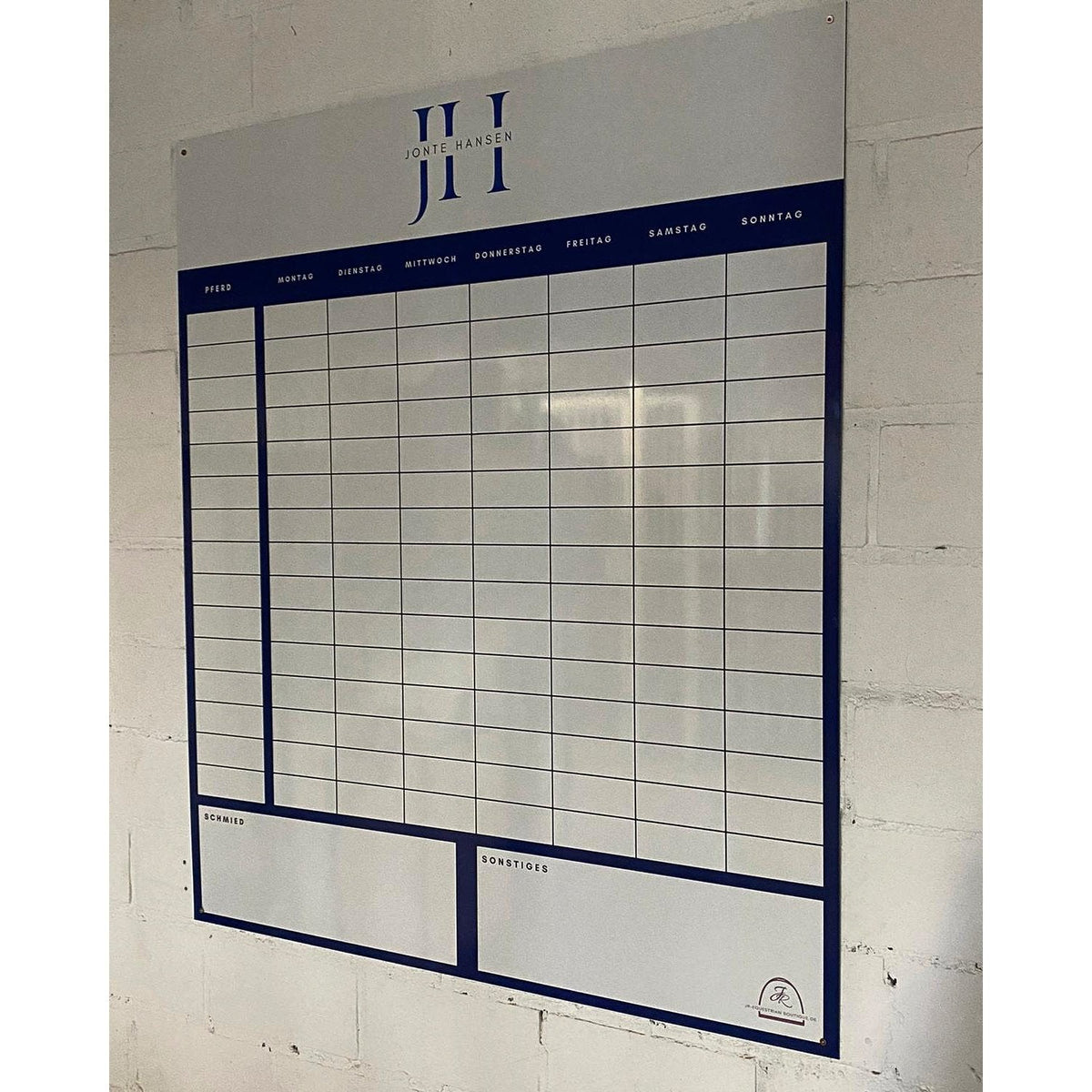 Personalisierte Stalltafel im Wunschdesign