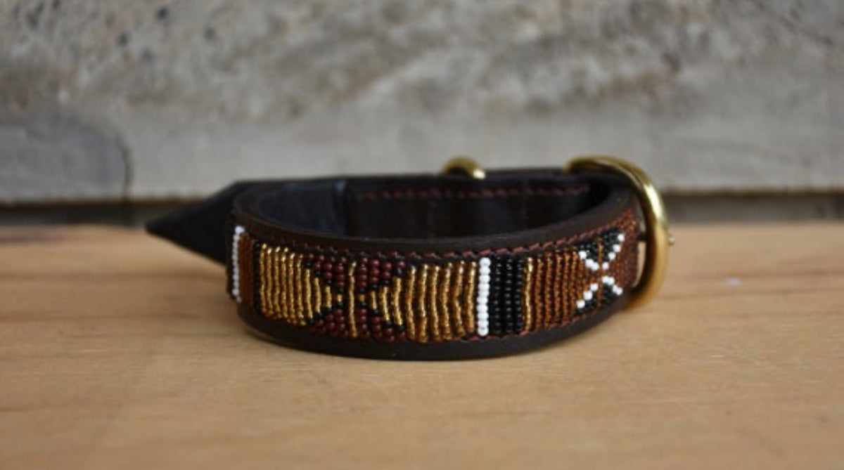 Hundehalsband Perlen Maasai Kollektion alle Designs