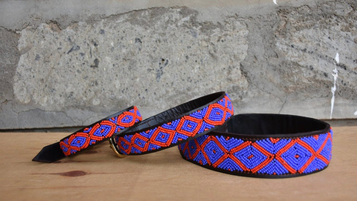 Hundehalsband Perlen Maasai Kollektion alle Designs
