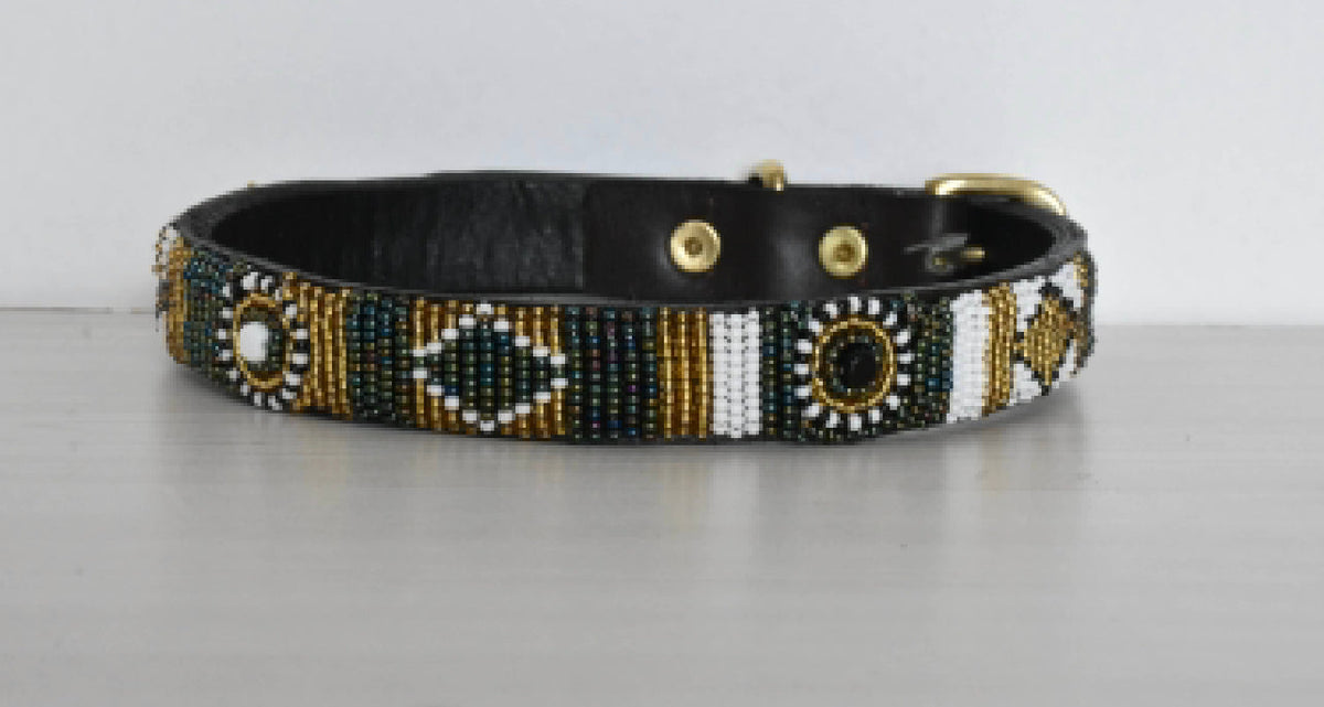 Hundehalsband Perlen Maasai Kollektion alle Designs